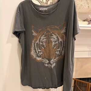 Gray Tiger Graphic T-Shirt by show me your mumu